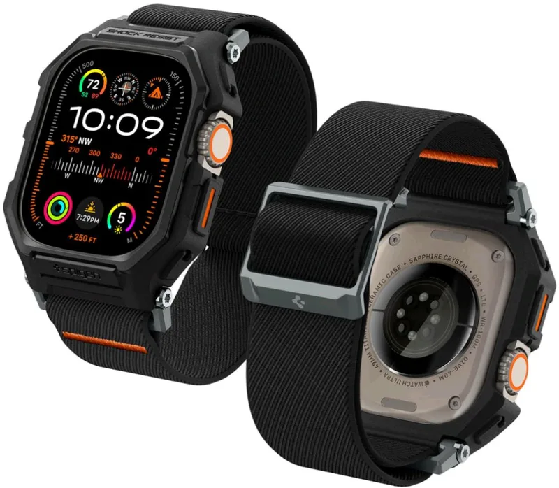 Spigen Lite Fit Pro - Unibody Θήκη με Λουράκι Apple Watch Ultra 3 / Ultra 2 / Ultra 1 49mm - Matte Black (ACS07104)