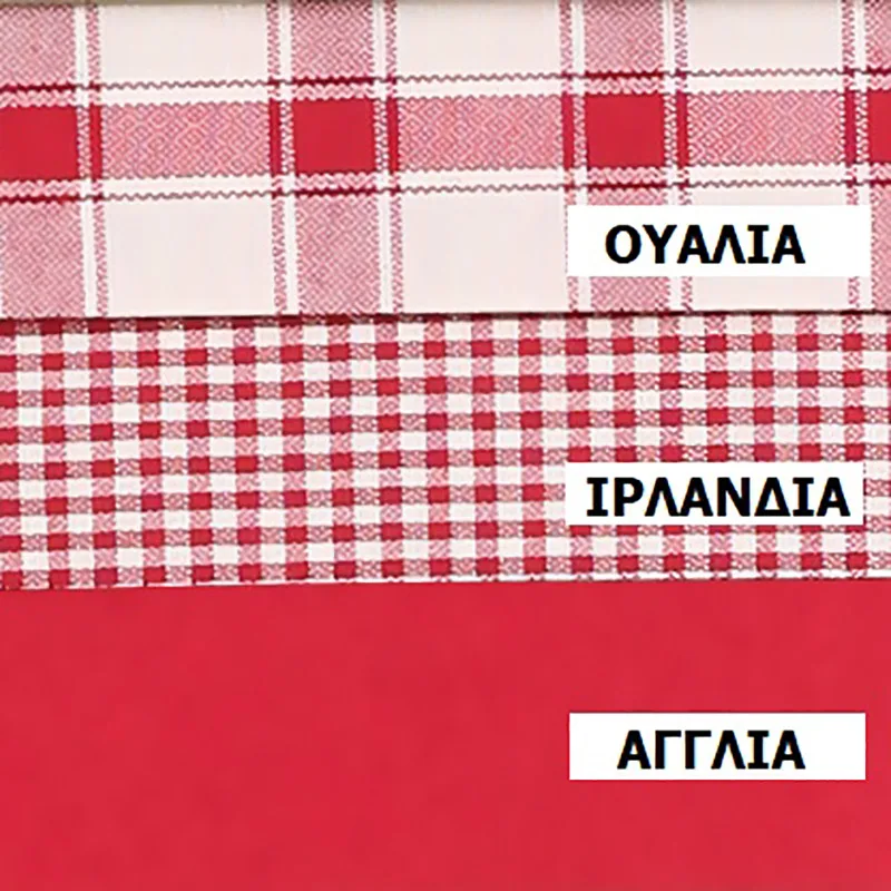 Πετσέτες Φαγητού (Σετ 4 Τμχ) 52X52 Viopros Αγγλια Κόκκινο (52x52)
