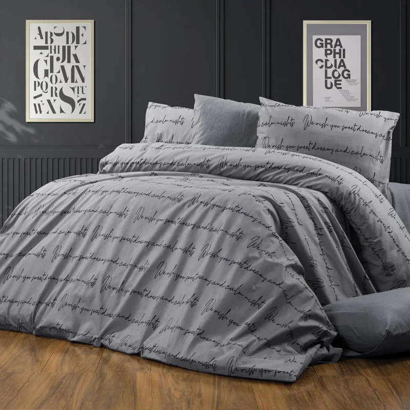 Σεντόνια Μονά Σετ Dimcol Arisvi 472 Grey 160x240