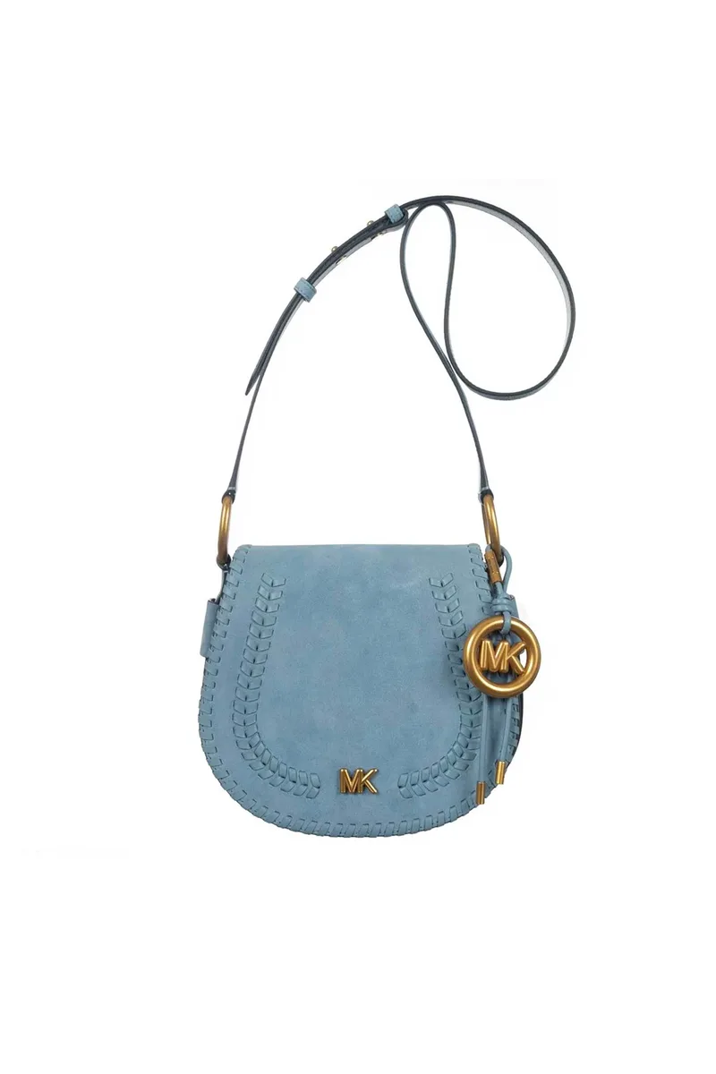 Michael Kors γυναικεία suede τσάντα crossbody "Josie" - 30S6AQ5M6O Μπλε Ανοιχτό