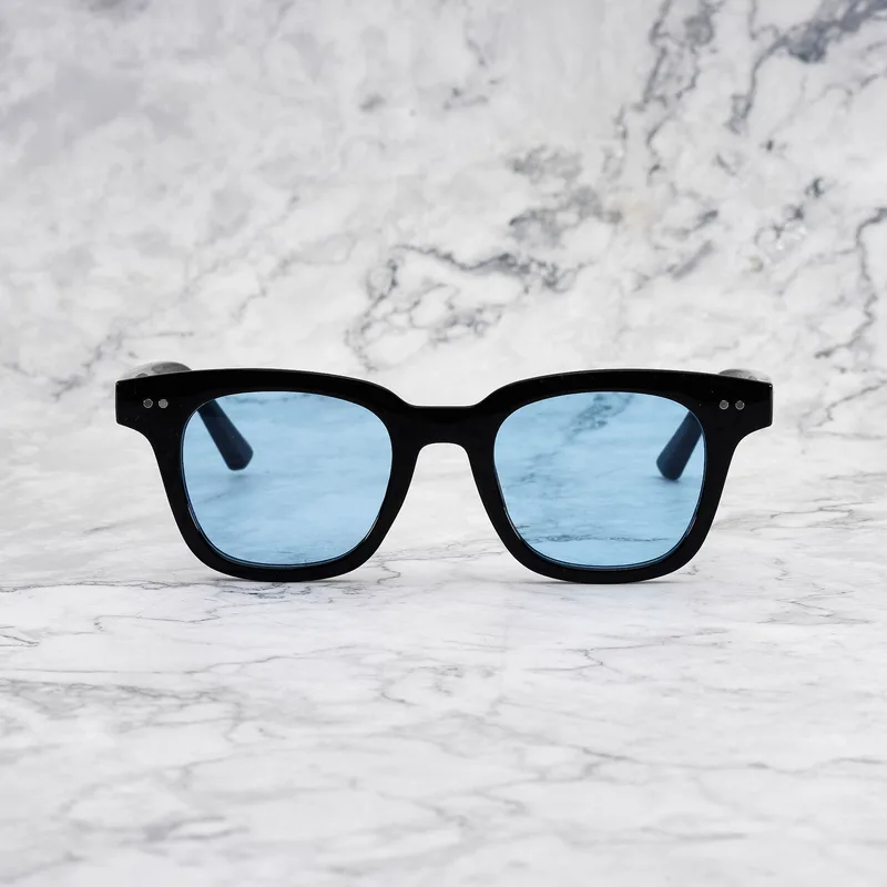 WILLIAM Tinted Sunglasses | Black | Blue Shades | Explicit Poets Sunglasses