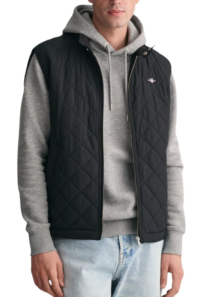 Γιλέκο Gant Quilted Windcheater 7006341-005-BLACK Ανδρικό
