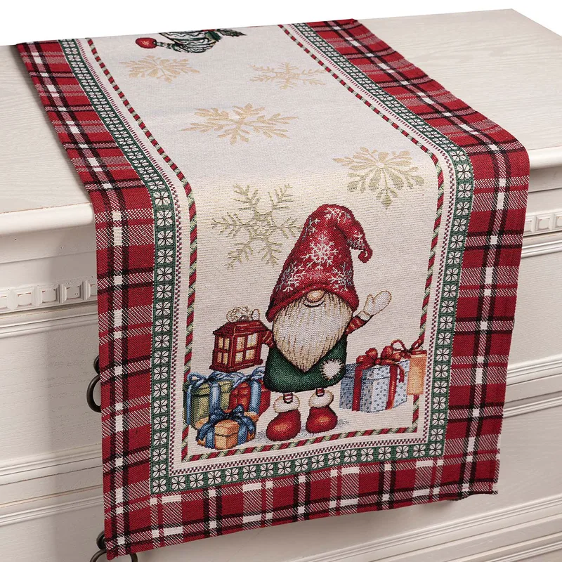 Χριστουγεννιάτικη Τραβέρσα (47x140) Silk Fashion Square Gnomes