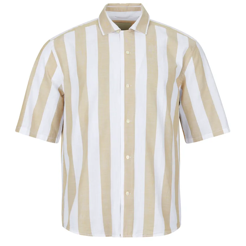 Πουκάμισο με κοντά μανίκια Only & Sons ONSTES RLX CTN SLUB STRIPE