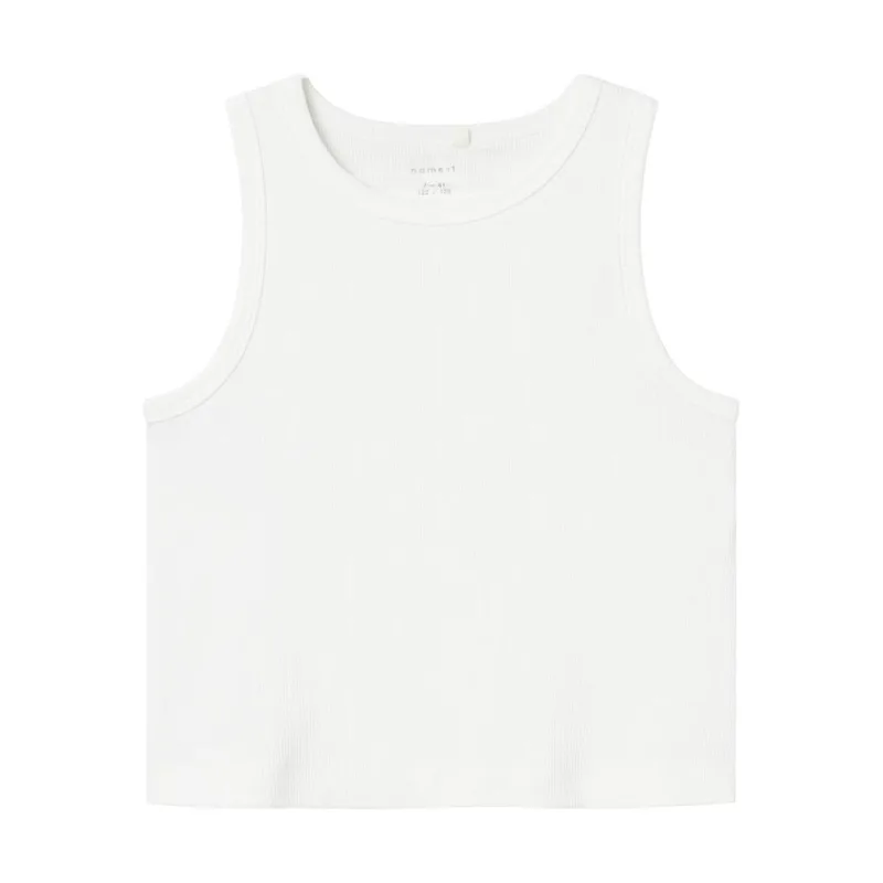 Μπλούζα μακό ριμπ κορίτσι name it-13236672-Bright White-organic cotton