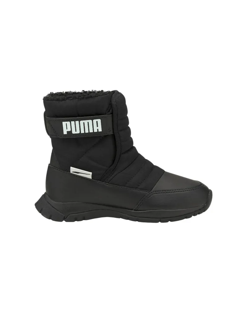 Puma Nieve Winter Παιδικές Μπότες Χιονιού με Σκρατς Μαύρες 380745-03