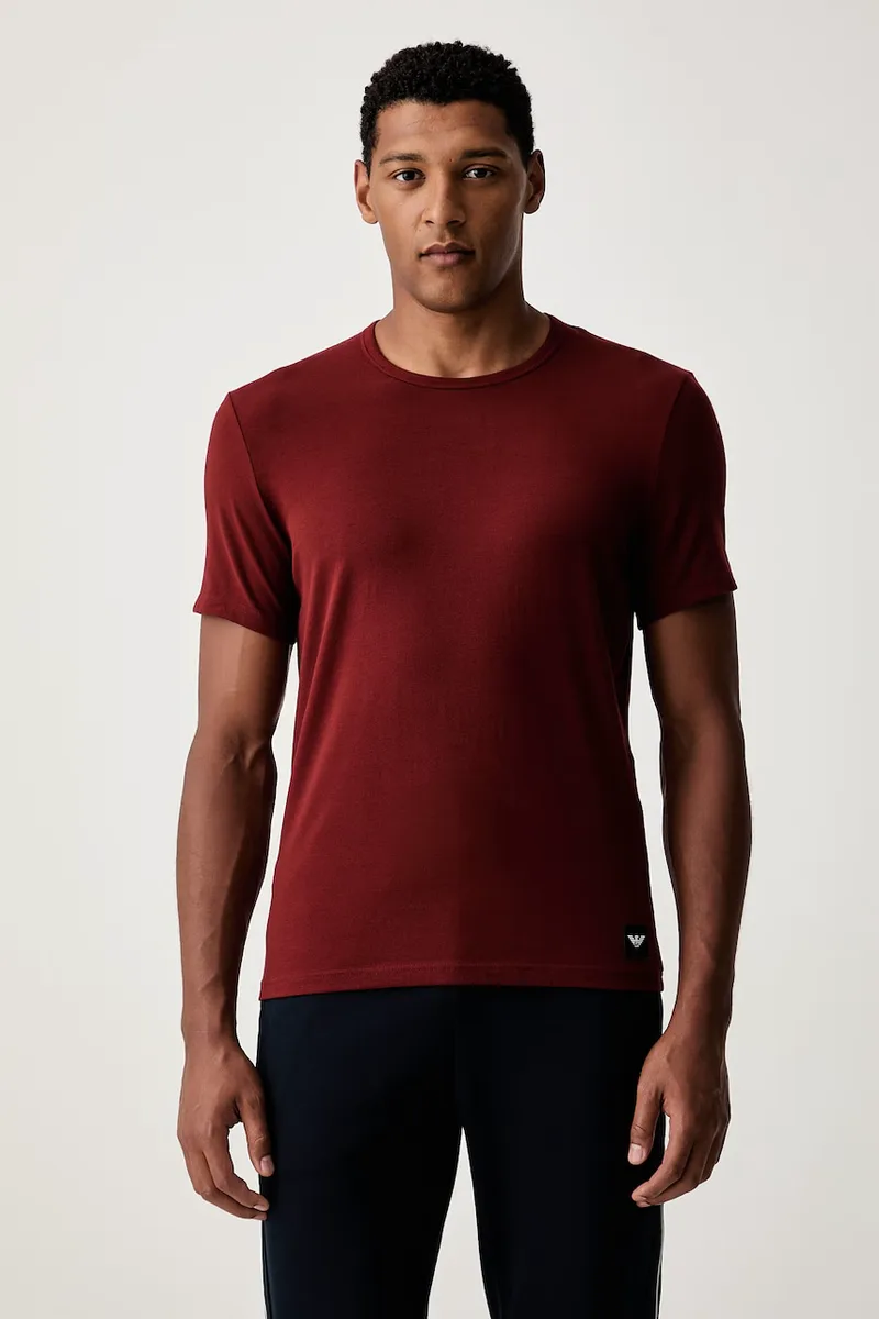 Emporio Armani Underwear t-shirt ανδρικό βαμβακερό με ελαστάν 2-pack