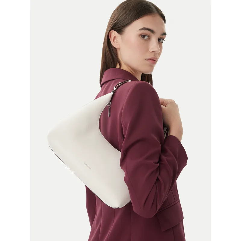 Τσάντα Calvin Klein Foil Logo Conv Shou?Lder Bag LV04F3272G Λευκό