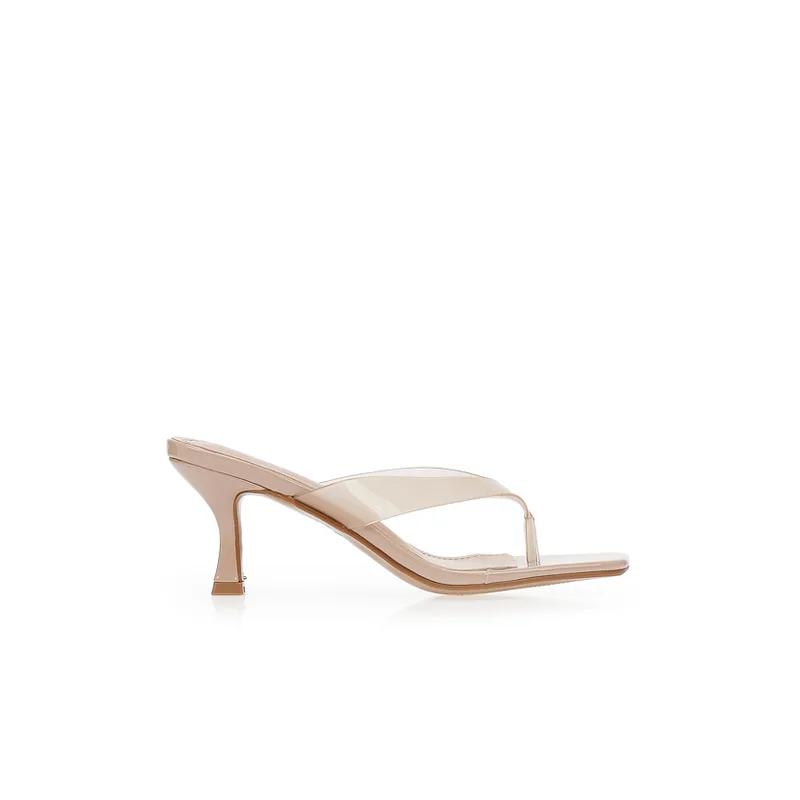 Mules με διαφάνεια NUDE