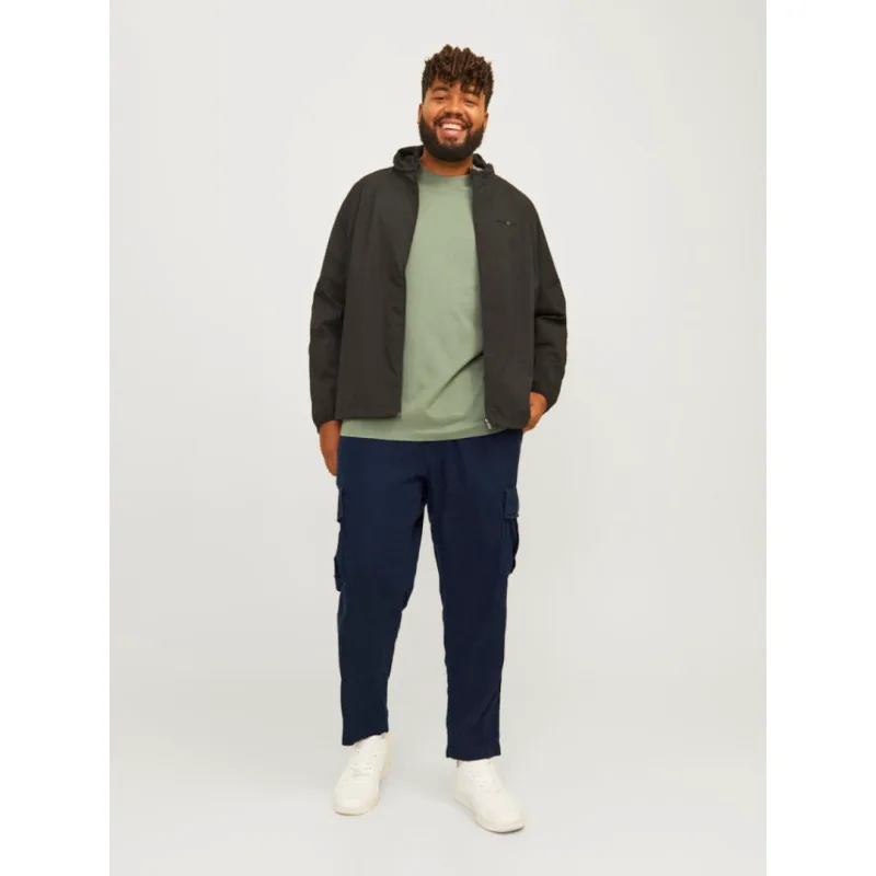 Ελαστική λινή cargo παντελόνα "Bill Nate Linen" της Jack & Jones - Dark Navy