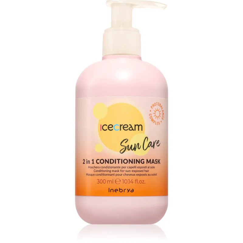 Inebrya Sun Care 2 in 1 Conditioning Mask μάσκα μαλλιών για μαλλιά ταλαιπωρημένα από τον ήλιο 300 ml