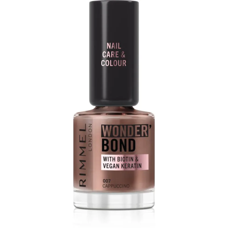 Rimmel Wonder'Bond βερνίκι νυχιών απόχρωση 007 Cappuccino 12 ml