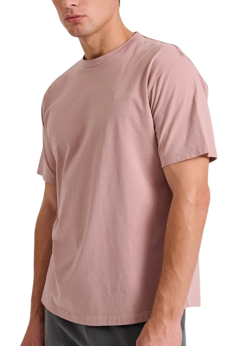 Μπλούζα Κοντομάνικη Funky Buddha Relaxed Fit Dyed FBM010-025-04-DIRTY PINK Ανδρικό