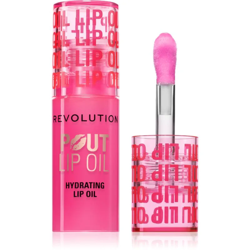 Revolution Pout Lip Έλαιο για τα χείλη με ενυδατικό αποτέλεσμα απόχρωση Raspberry Ροζ 3 ml