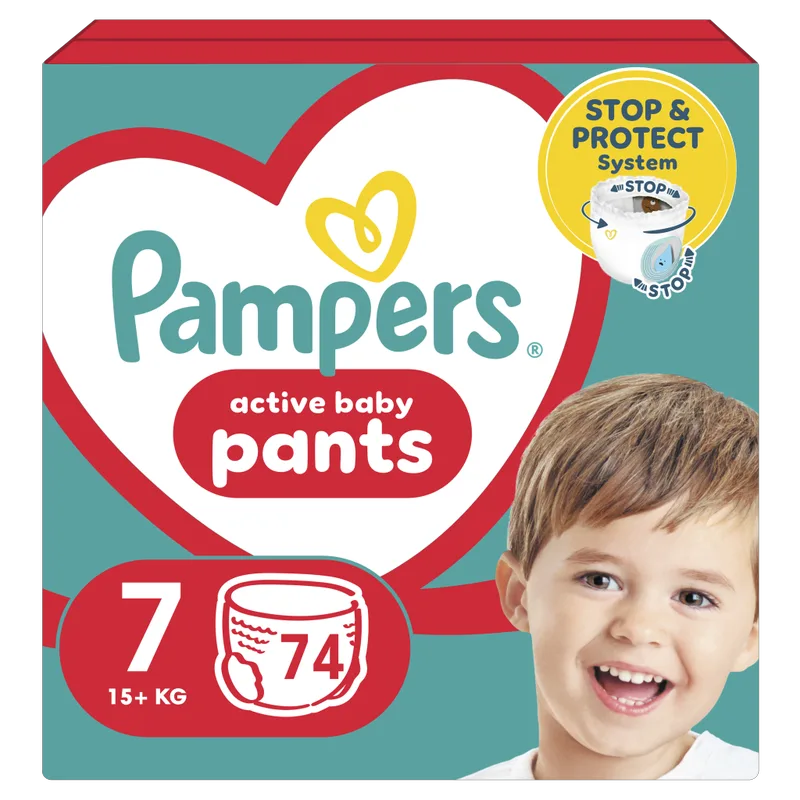 Πάνες Pampers Active Baby Pants No7 Mega Pack (17+kg) 74 τμχ