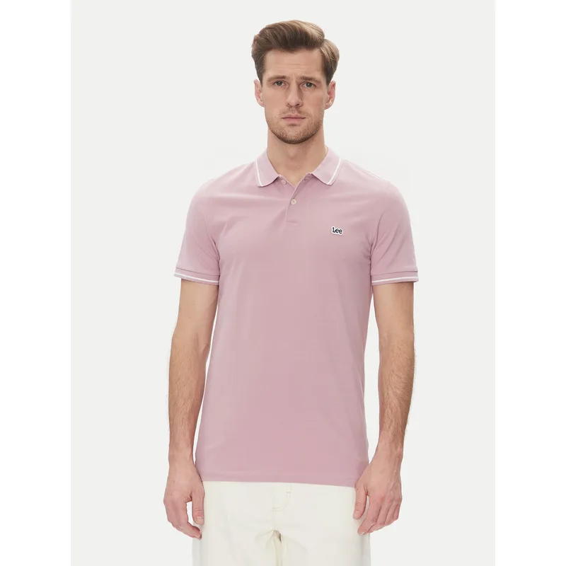 Lee Polo Pique 112363856 Μωβ Regular Fit