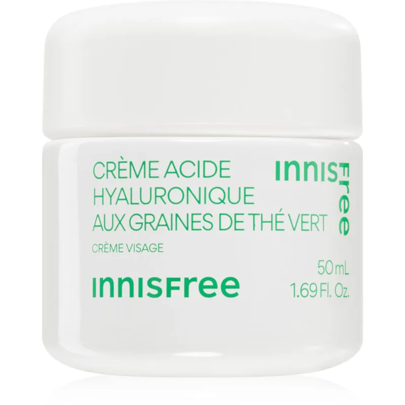 innisfree Green Tea Seed Hyaluronic Cream ενυδατική κρέμα προσώπου με καταπραϋντική δράση 50 ml