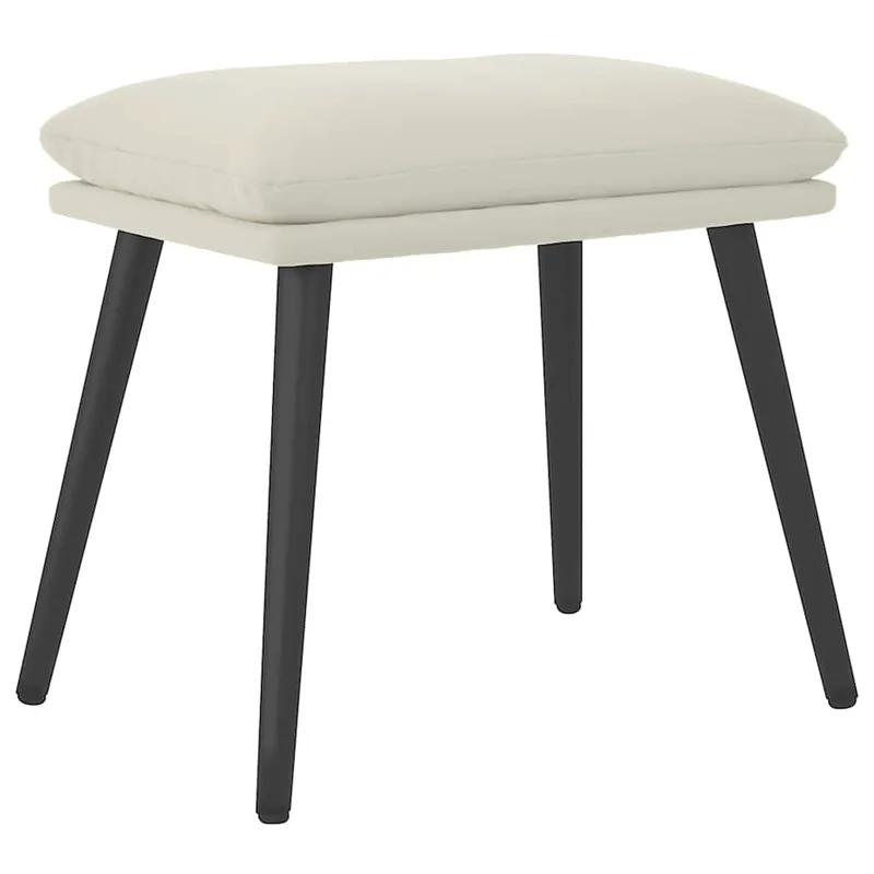 vidaXL Υποπόδιο Κρεμ 45x29,5x35 εκ. Βελούδινο