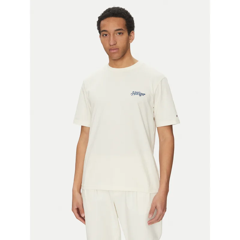 Tommy Hilfiger T-Shirt Summer Photo MW0MW38643 Μπεζ Regular Fit