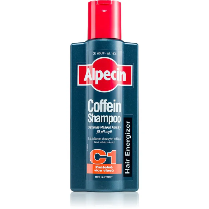 Alpecin Hair Energizer Coffein Shampoo C1 σαμπουάν καφεϊνης για άντρες διέγερση ανάπτυξης μαλλιών 375 ml