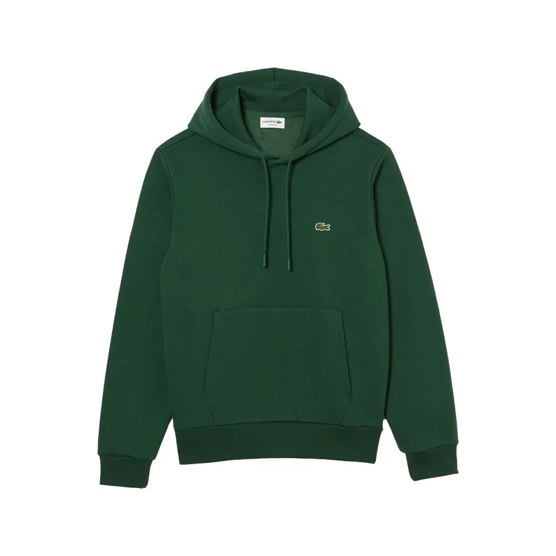 T-shirt με κουκούλα Lacoste Organic Brushed Cotton Hoodie SH9623 - Vert