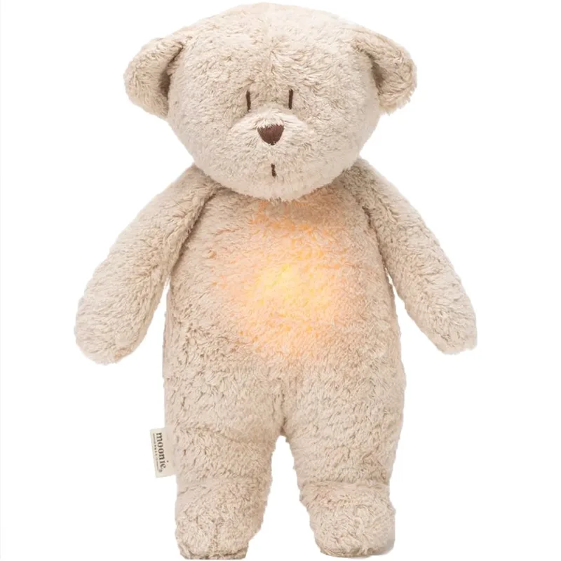 Moonie The Ultimate 8 in 1 Baby Sleep Aid Κωδ M-MSA2 Επαναφορτιζόμενο Βοήθημα Ύπνου με Ηχογράφηση & Αισθητήρα Κλάματος από Οργανικό Βαμβάκι 1 Τεμάχιο - Sand Bear