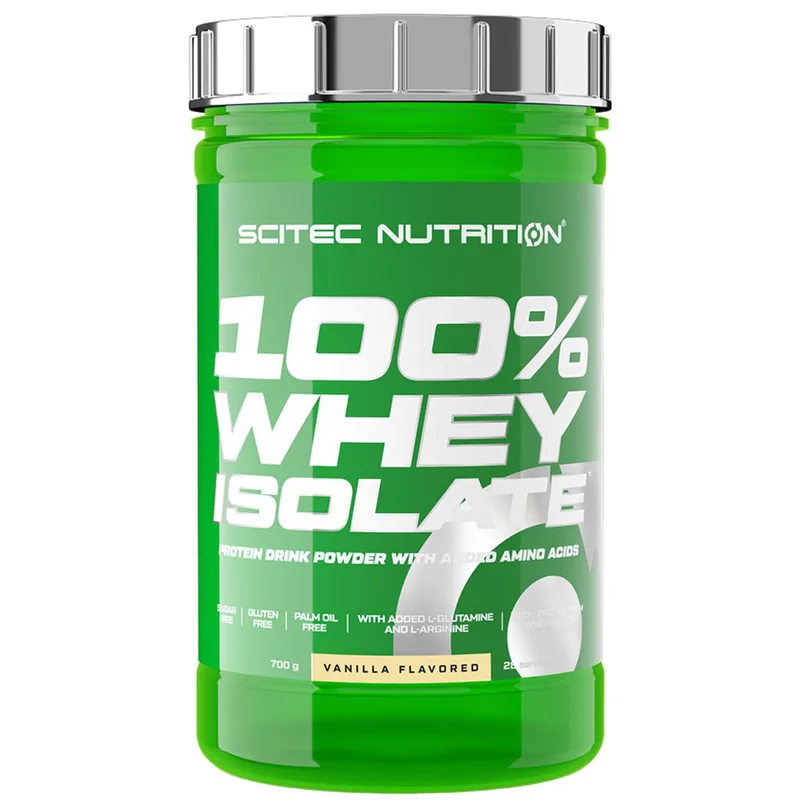 Scitec Nutrition 100% Whey Isolate Protein Συμπλήρωμα Διατροφής με 100% Υδρολυμένη Πρωτεΐνη Ορού Γάλακτος & Προσθήκη Αμινοξέων 700g - Vanilla