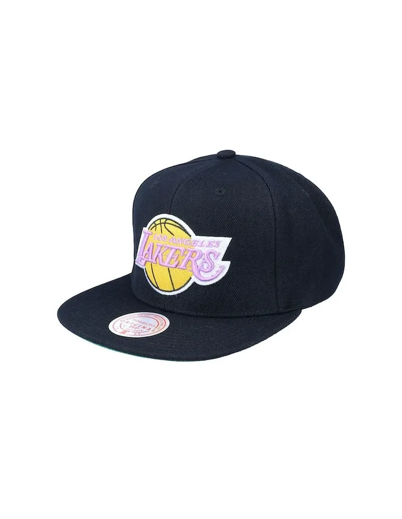 Mitchell Ness NBA Los Angeles Lakers Top Spot Snapback Hwc Lakers Cap HHSS2976LALYYPPPBLCK