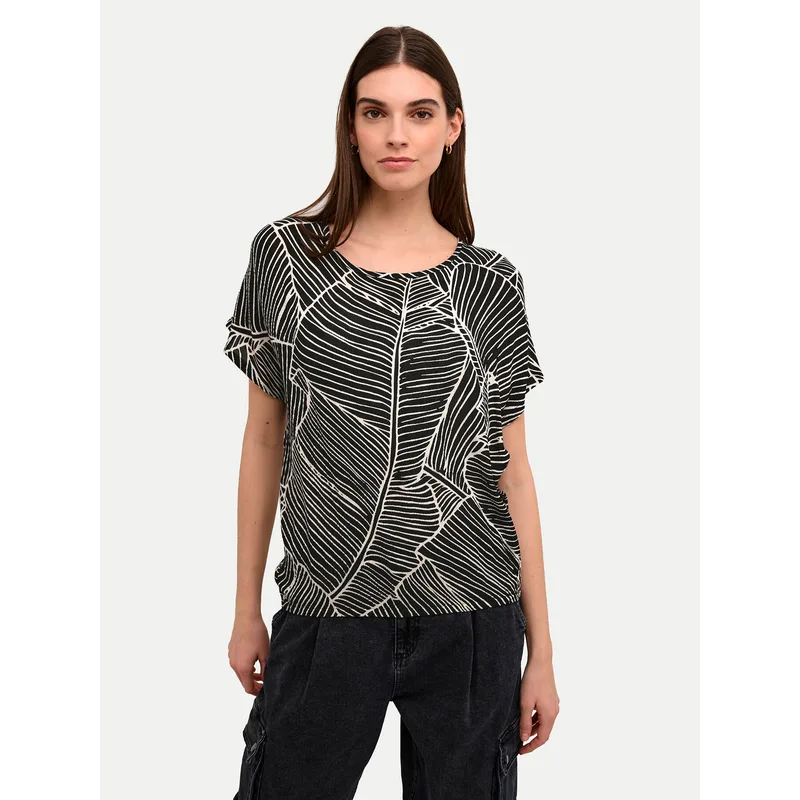 Kaffe T-Shirt Amber 10508257 Μαύρο Relaxed Fit