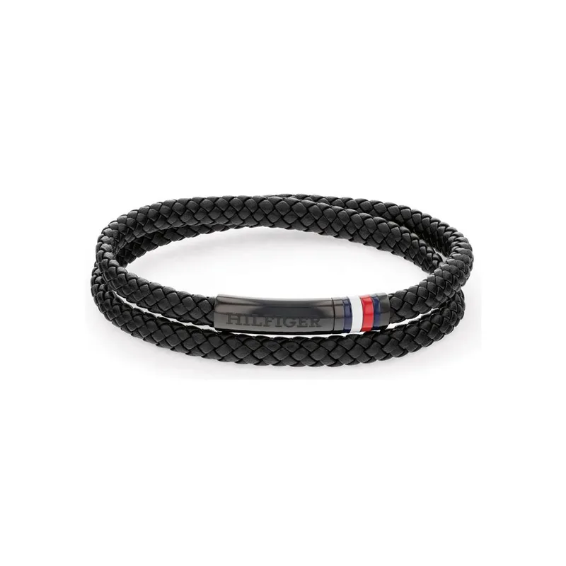 TOMMY HILFIGER Βραχιόλι Από Δέρμα Και Ανοξείδωτο Ατσάλι 2790552