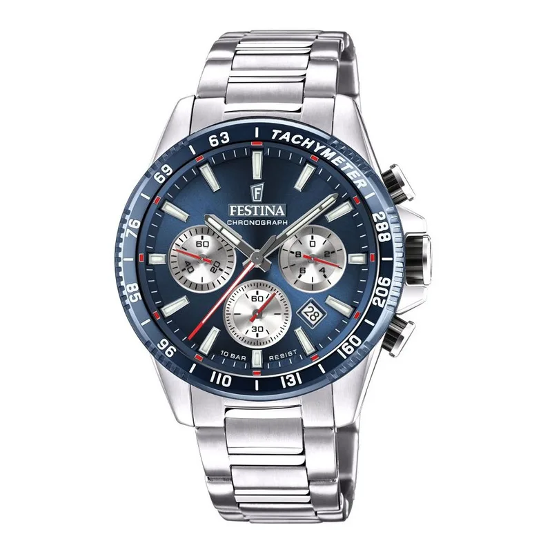 FESTINA Chronograph Silver Stainless Steel Bracelet F20560/2
