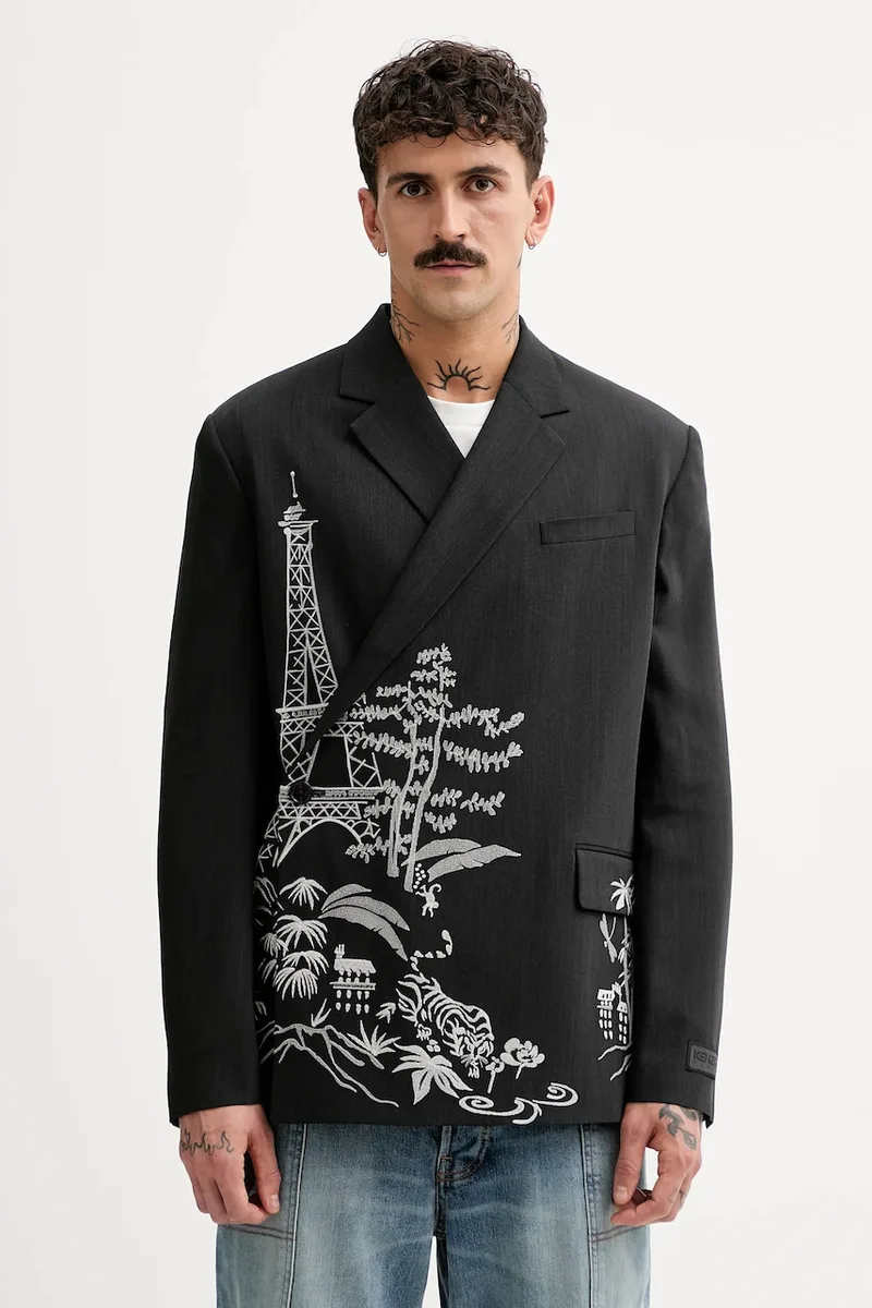 Μπλέιζερ με μίγμα μαλλιού Kenzo