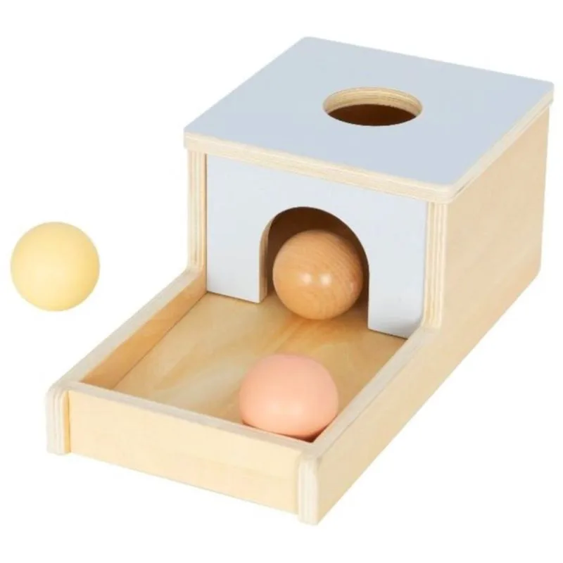 eliNeli Wooden Box With Balls παιχνίδι δραστηριοτήτων από ξύλο 1 τμχ