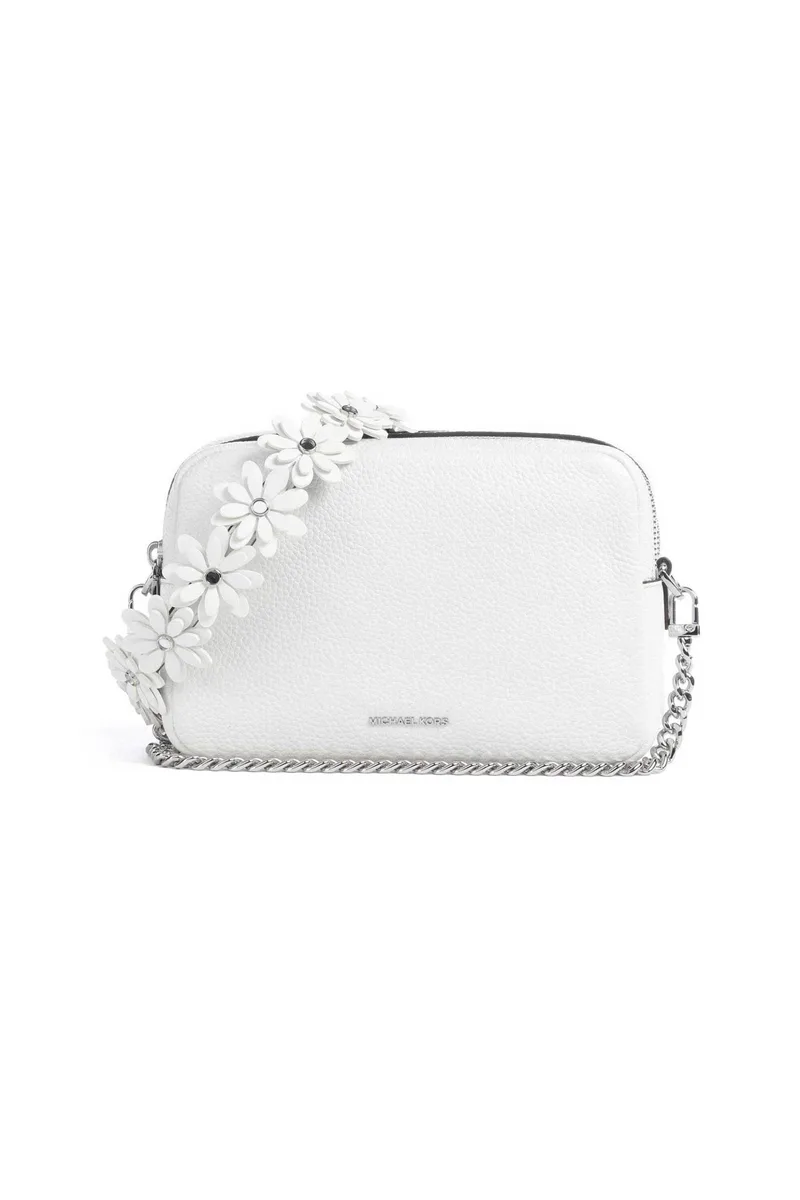 Michael Kors γυναικεία δερμάτινη τσάντα crossbody "Bryant Medium" - 32S6SYTC6U Λευκό