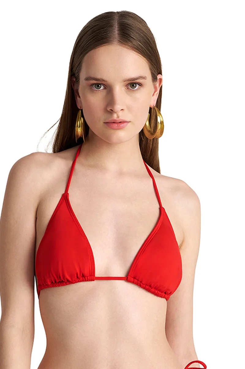 Blu4u γυναικείο μαγιό bikini top τριγωνάκι δετό μονόχρωμο ''Solids''-25366089