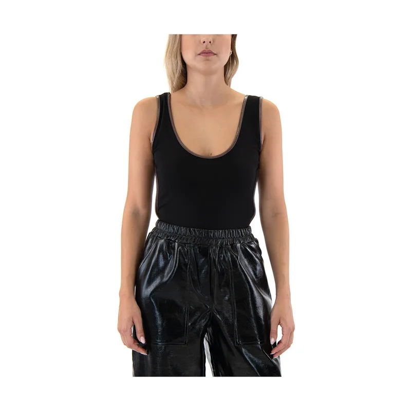 Μπλουζάκια με μακριά μανίκια Access Fashion VINYL WEBBING BODYSUIT WOMEN