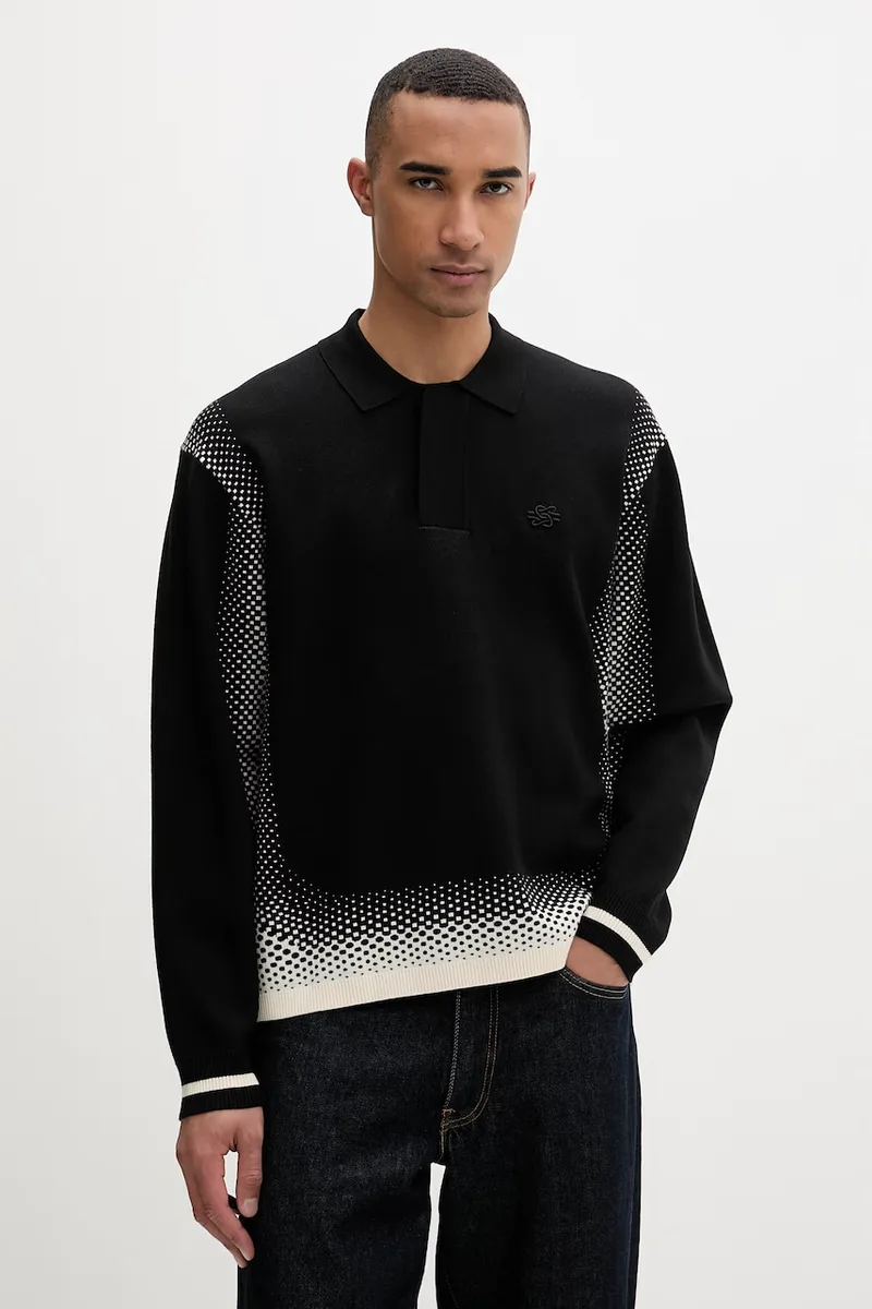 Filling Pieces πουλόβερ ανδρικό με βισκόζη Knit Shirt Rugby