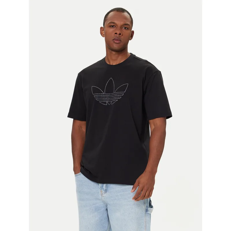 adidas T-Shirt Studded JY2806 Μαύρο Loose Fit