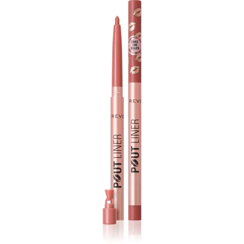 Revolution Pout Liner μολύβι για τα χείλη για αύξηση του όγκου απόχρωση Chauffeur Nude 0.2 γρ