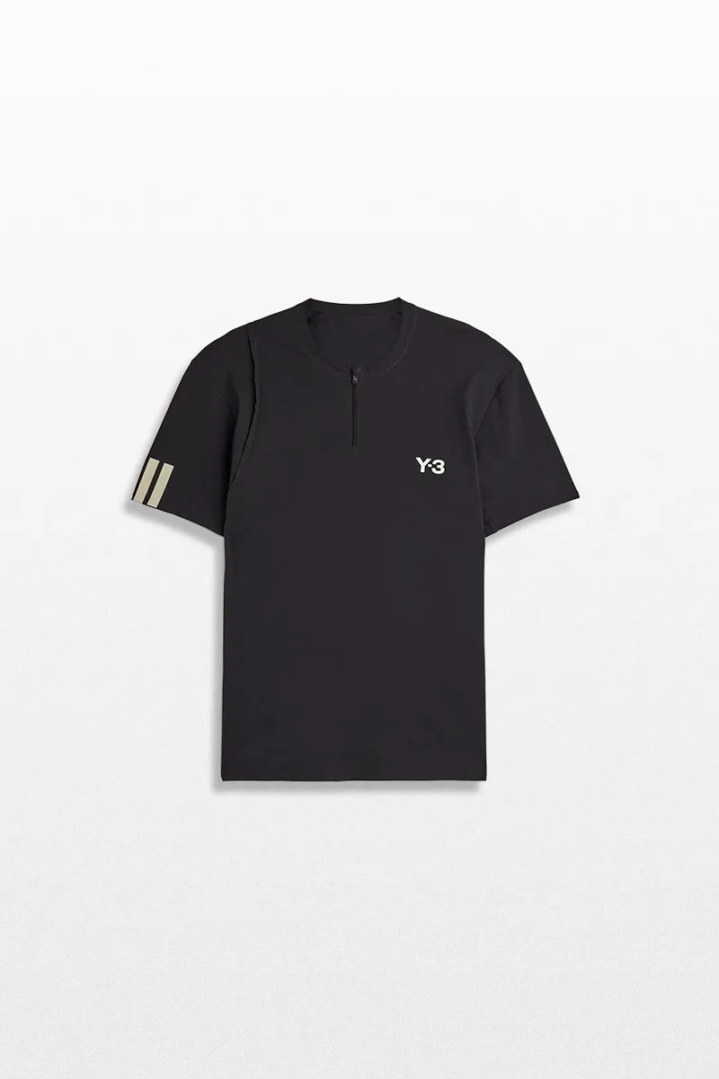 Y-3 Ανδρικό Μαύρο Tennis Pro FreeLift Zip Tee