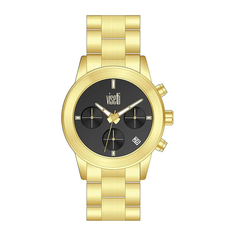 VISETTI Μinimal Χρυσό Stainless Steel Bracelet ZE-996GB