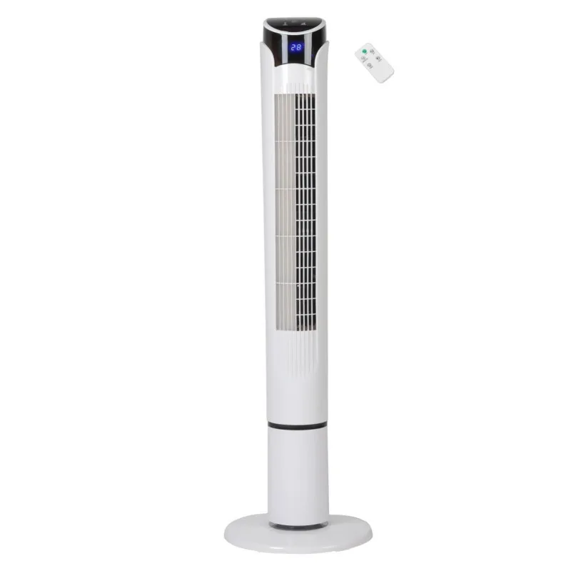 Ανεμιστήρας πύργου Elite ETTF-0332, 45W, 100 cm, Χρονοδιακόπτης, 3 ταχύτητες, Οθόνη LED, Τηλεχειριστήριο, Λευκό