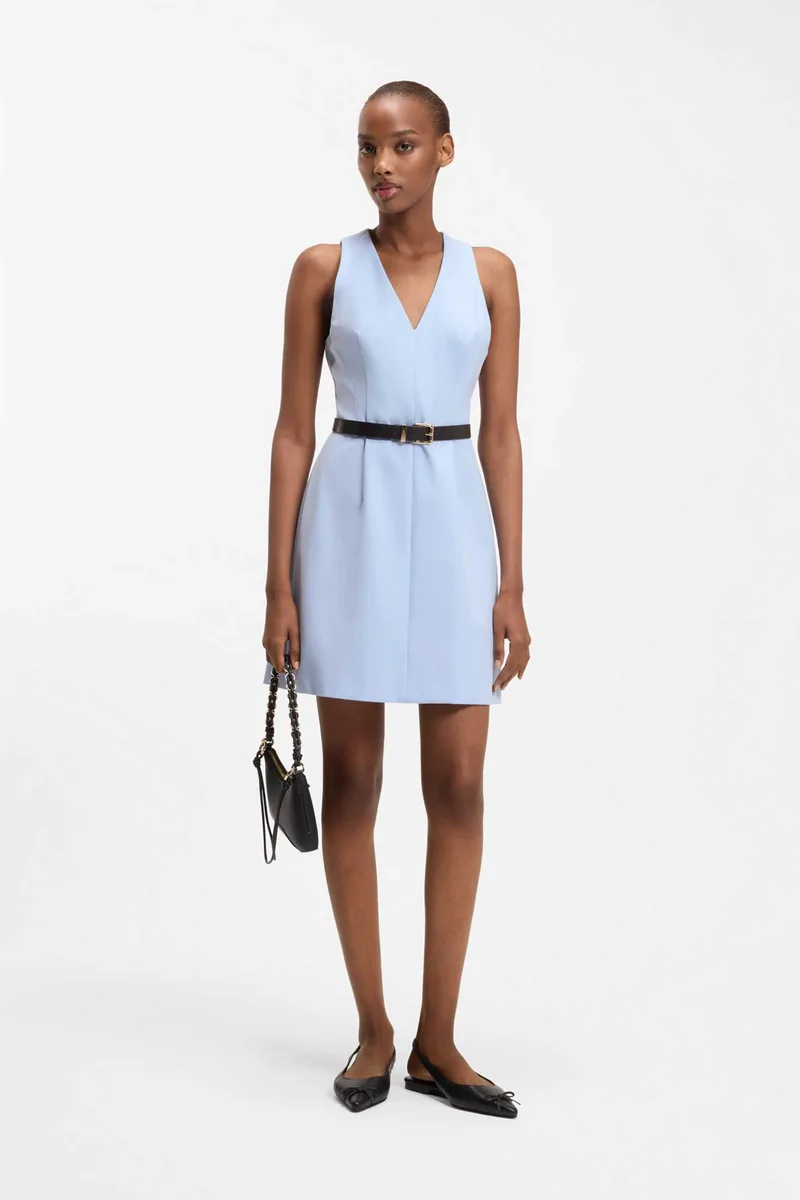 Hugo Boss γυναικείο mini φόρεμα "Kelila" - 50558174 Γαλάζιο