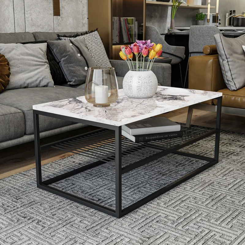 Τραπέζι Σαλονιού Asude - White 854Kln4306 (95x42x55)