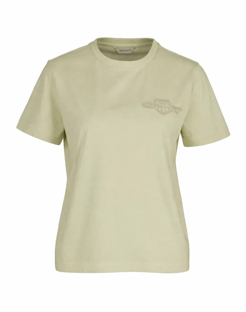 GANT ΜΠΛΟΥΖΑ ΚΜ REG TONAL SHIELD SS T-SHIRT 3GW4202589-3 Biege