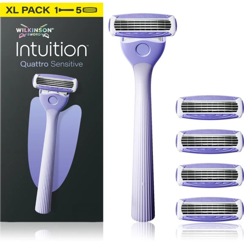 Wilkinson Sword Intuition Quattro Sensitive ξυριστική μηχανή + ανταλλακτικές λεπίδες