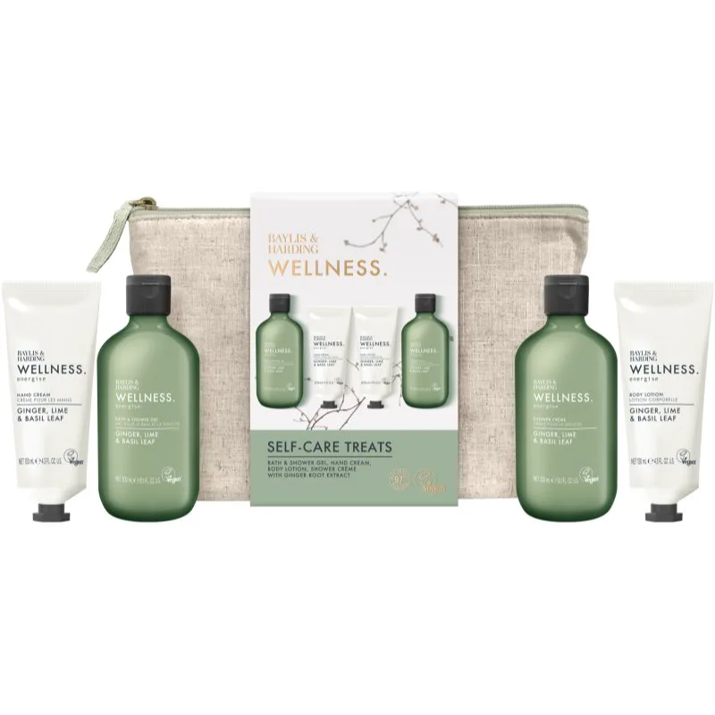 Baylis & Harding Wellness. Energise σετ δώρου για το σώμα Ginger, Lime & Basil Leaf