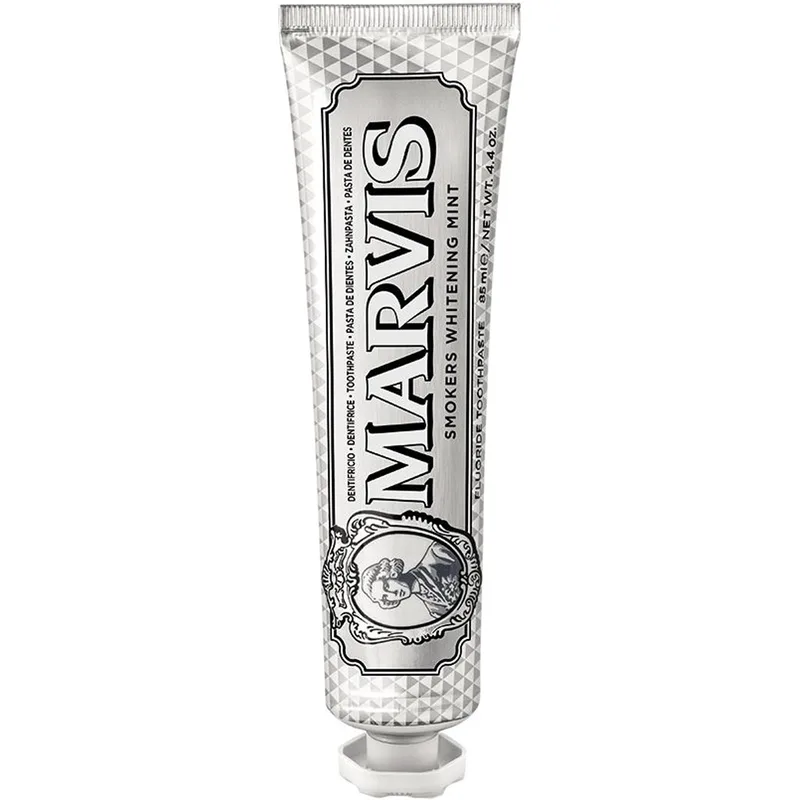 Marvis Smokers Whitening Mint Toothpaste Οδοντόκρεμα με Μέντα που Απομακρύνει τους Λεκέδες του Καπνίσματος 85ml