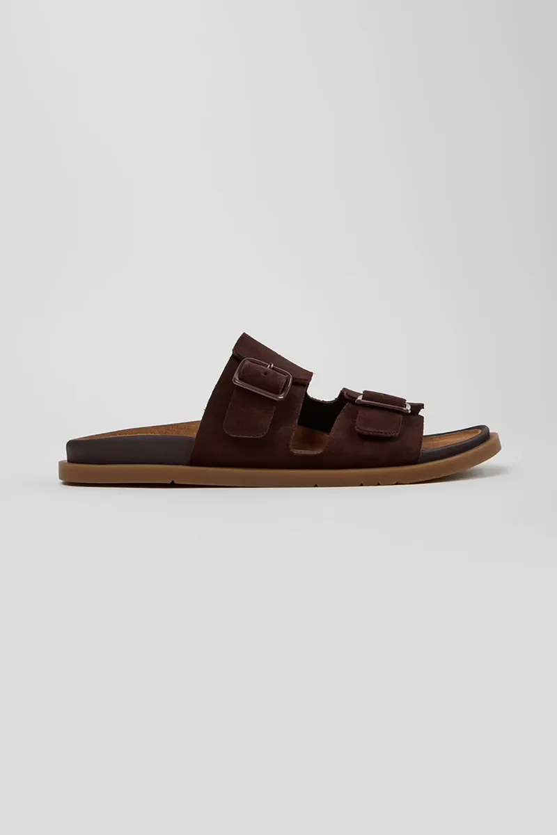 Camper γυναικεία δερμάτινα suede σανδάλια "Lluc Sandal" - K201881-005 Καφέ