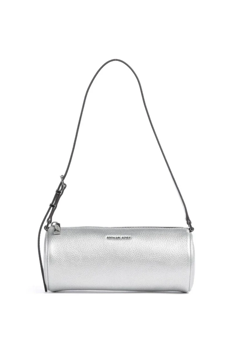 Michael Kors γυναικεία δερμάτινη τσάντα ώμου "Izzy Small" - 32S6SZYC1M Ασημί